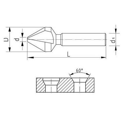 HAVŞA FREZE 60 DERECE DIN 334